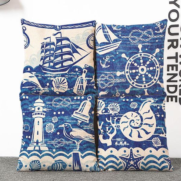 summer blue mediterranean ocean style linen pillow cover conch sailing home cushion core decor cases cushion/decorative
summer blue mediterranean ocean style linen pillow cover conch sailing home cushion core decor cases cushion/decorative