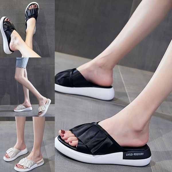 sandals women summer open toe shoes pleated cross strap thick platform wedge slippers outdoor slip-on anti slip beach, Black
sandals women summer open toe shoes pleated cross strap thick platform wedge slippers outdoor slip-on anti slip beach, Black