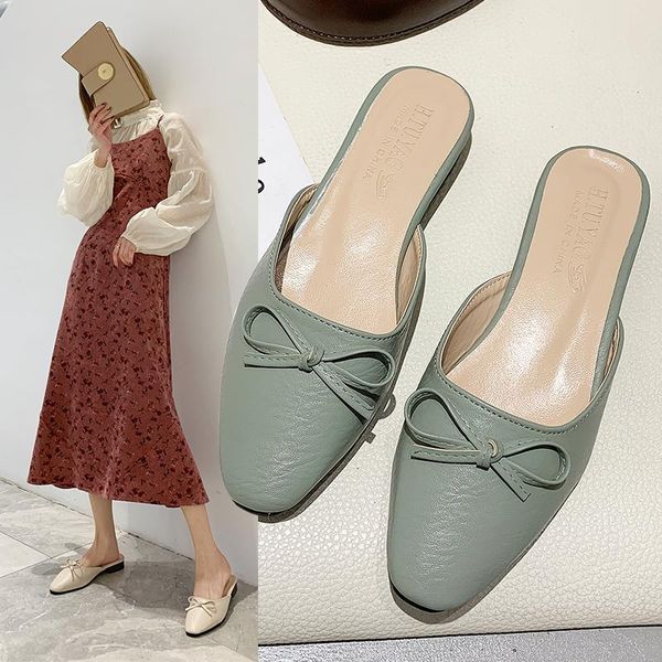 slippers 2021 spring ladies outside japanese cute half drag sweet bow comfortable flat non-slip elegant women's shoes u30-20, Black
slippers 2021 spring ladies outside japanese cute half drag sweet bow comfortable flat non-slip elegant women's shoes u30-20, Black