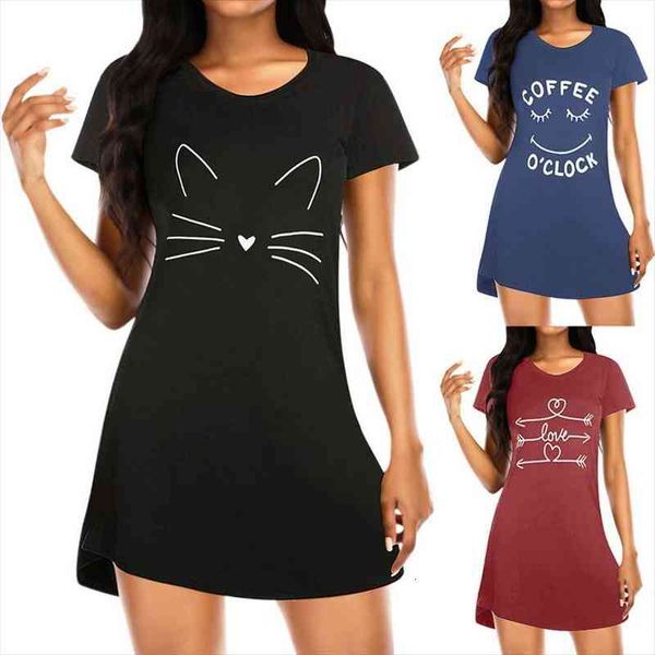letter nightgowns and sleepshirts women sleepwear cute sleep shirt printed night dress short sleeve nightwear, Black;red
letter nightgowns and sleepshirts women sleepwear cute sleep shirt printed night dress short sleeve nightwear, Black;red