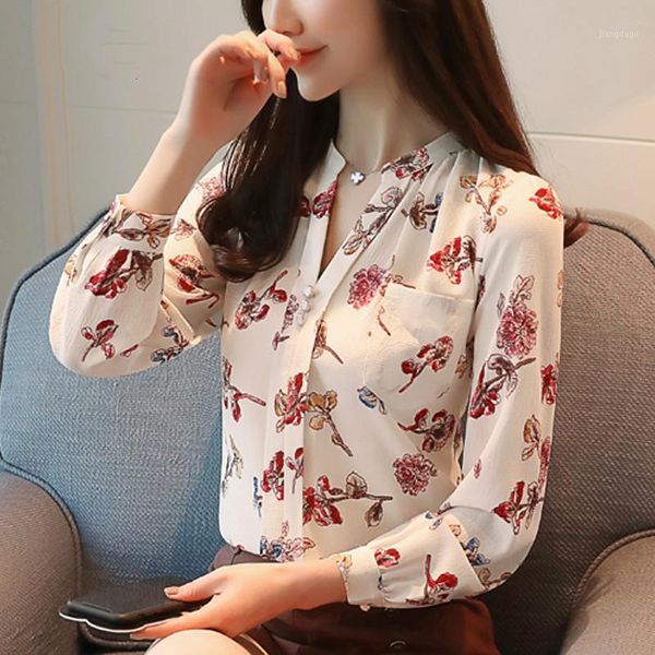 fashion 2021 long sleeve woman blouse print chiffon women shirt causal ladies office lady blusas women's blouses & shirts, White
fashion 2021 long sleeve woman blouse print chiffon women shirt causal ladies office lady blusas women's blouses & shirts, White