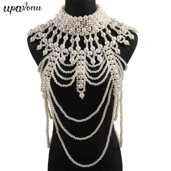 luxury unique pearl body chains jewelry for women bridal wedding gift elegant shawl jewelrys brand design 210524, White
luxury unique pearl body chains jewelry for women bridal wedding gift elegant shawl jewelrys brand design 210524, White