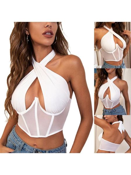women's tanks & camis fashion women summer tank , solid color splicing hollow-chest halter neck backless for girls white
women's tanks & camis fashion women summer tank , solid color splicing hollow-chest halter neck backless for girls white