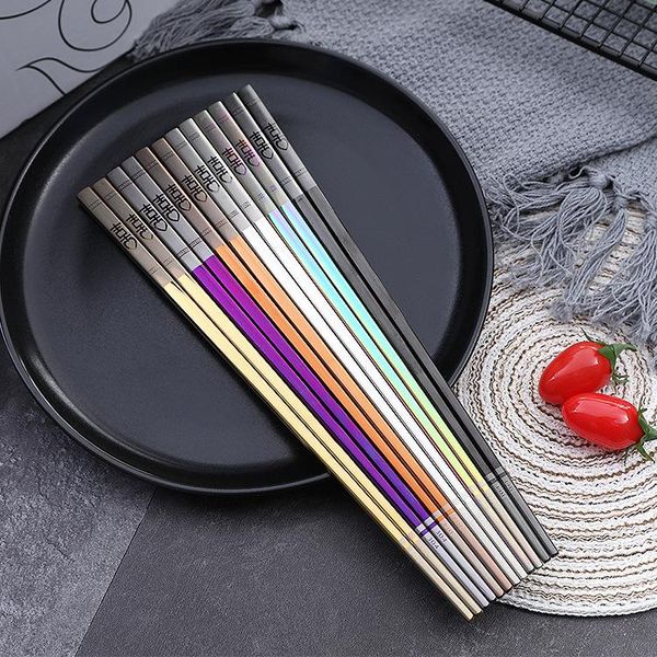 6pair/set colorful chinese metal chopsticks non-slip stainless steel chop sticks set reusable kitchen sushi
6pair/set colorful chinese metal chopsticks non-slip stainless steel chop sticks set reusable kitchen sushi