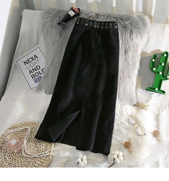 skirts half-length skirt autumn and winter women's skirts, both sides wear mid-length thick knitted a-line high waist one-step, Black
skirts half-length skirt autumn and winter women's skirts, both sides wear mid-length thick knitted a-line high waist one-step, Black