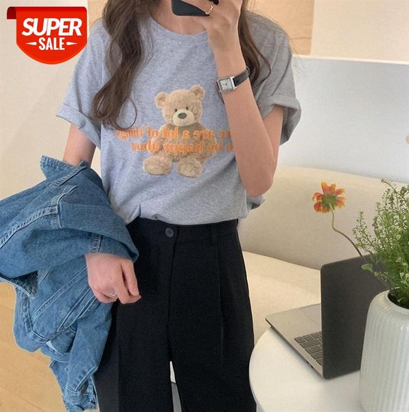 tg letter bear print t-shirt women age-reducing loose casual round neck 13689 #1d6x, Black;gray
tg letter bear print t-shirt women age-reducing loose casual round neck 13689 #1d6x, Black;gray