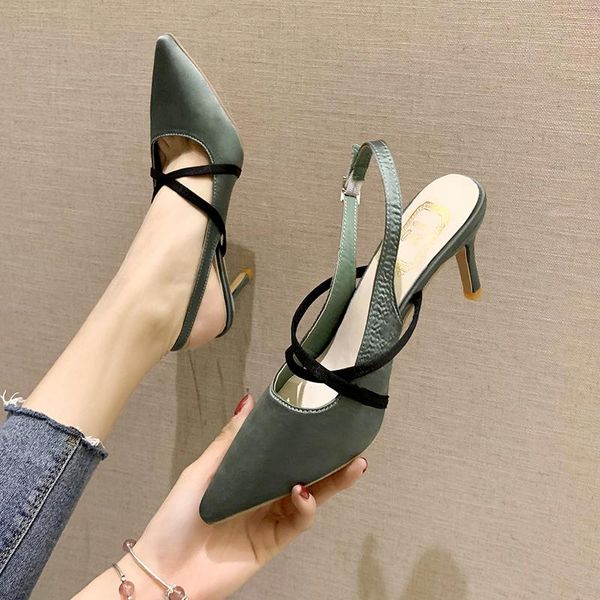 summer high heels sandals pointed toe dress shoes thick heel pumps black cross-tied sandalias mujer 7467l
summer high heels sandals pointed toe dress shoes thick heel pumps black cross-tied sandalias mujer 7467l