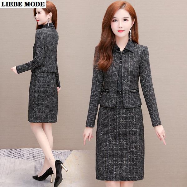 two piece dress gray female elegant woman's office blazer suit ladies work wear 2 pieces sets costumes business casual jacket dresses, White
two piece dress gray female elegant woman's office blazer suit ladies work wear 2 pieces sets costumes business casual jacket dresses, White