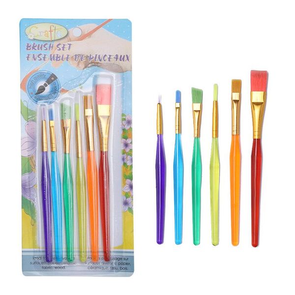 makeup brushes 6 packs of colorful nylon yarn painting watercolor oil paint brush set for artists, children and students supplies
makeup brushes 6 packs of colorful nylon yarn painting watercolor oil paint brush set for artists, children and students supplies