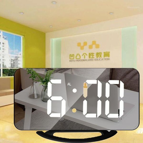 desk & table clocks mirror alarm clock led snooze time display digital dual usb despertador home office data1
desk & table clocks mirror alarm clock led snooze time display digital dual usb despertador home office data1