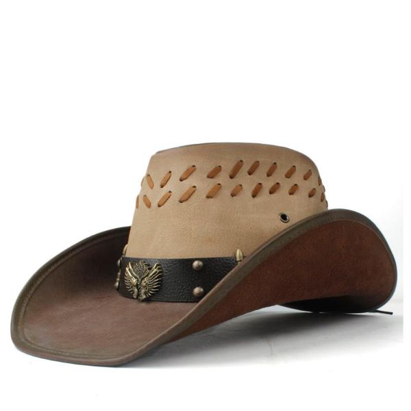 cloches 100% leather men women western cowboy hat wide brim outdoor sombrero hombre cowgirl
cloches 100% leather men women western cowboy hat wide brim outdoor sombrero hombre cowgirl