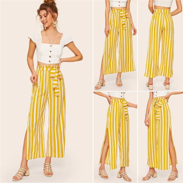 women's pants & capris womens loose striped fashion ruffles ladies casual wide leg ankle-length flat summer trousers polyester, Black;white
women's pants & capris womens loose striped fashion ruffles ladies casual wide leg ankle-length flat summer trousers polyester, Black;white