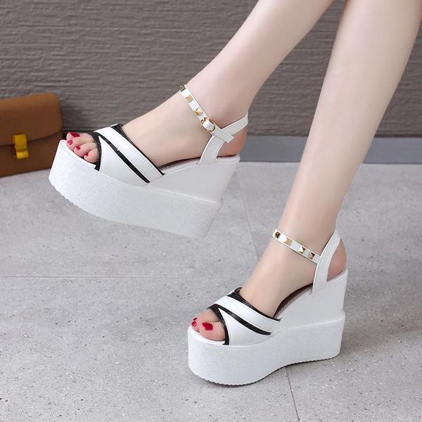 dress shoes high heels sandals women platform wedges 2021 summer ladies open toe casual 12cm super heel sexy, Black
dress shoes high heels sandals women platform wedges 2021 summer ladies open toe casual 12cm super heel sexy, Black