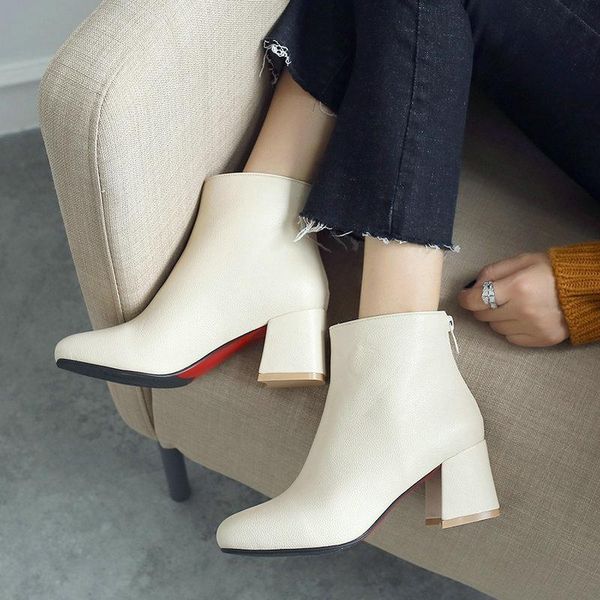boots series women ankle square high heels round headband zipper ladies short black white winter shoes
boots series women ankle square high heels round headband zipper ladies short black white winter shoes
