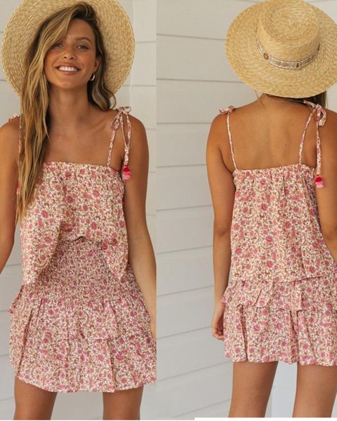 women tracksuit summer 2pcs sleeveless floral print tank shorts sport vest + set fashion two piece dress, White
women tracksuit summer 2pcs sleeveless floral print tank shorts sport vest + set fashion two piece dress, White