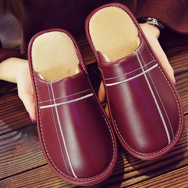 women's anti-skid leather slippers female indoor short plush shoes 2021 ly couples winter fur slides home woman, Black
women's anti-skid leather slippers female indoor short plush shoes 2021 ly couples winter fur slides home woman, Black