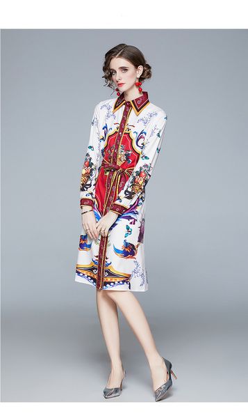 spring women's 2021 dress lapel neck shirt-style single-breasted lace-up long-sleeved printed one-step skirt, Black;pink
spring women's 2021 dress lapel neck shirt-style single-breasted lace-up long-sleeved printed one-step skirt, Black;pink
