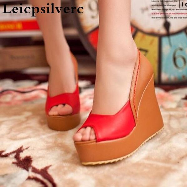 summer style comfortable muffin thick bottom high heel color shoes fish mouth slope and women sandals, Black
summer style comfortable muffin thick bottom high heel color shoes fish mouth slope and women sandals, Black