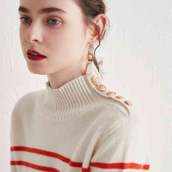 sweaters autumn winter stripe sweaters women 100% cashmere knitting double thickening high collar jumpers female soft quality pullovers, White;black
sweaters autumn winter stripe sweaters women 100% cashmere knitting double thickening high collar jumpers female soft quality pullovers, White;black