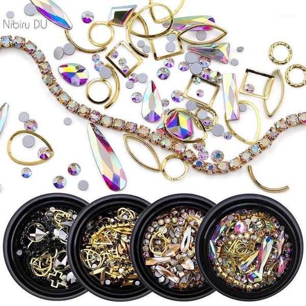 box of mixed diy crystal stones and 1 chain nail design charm glass rhinestone 3d art decorations accessories1, Silver;gold
box of mixed diy crystal stones and 1 chain nail design charm glass rhinestone 3d art decorations accessories1, Silver;gold