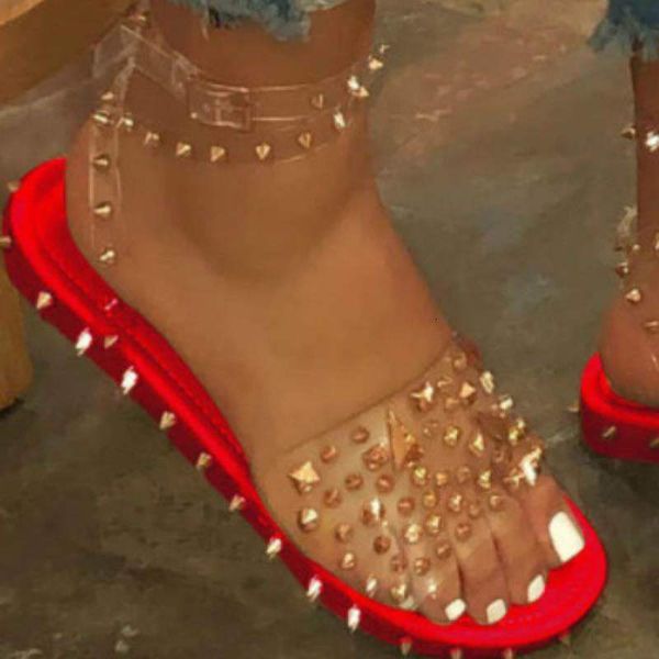 sandals women's flat transparent buckle beach shoes heel rivet platform peep toe ankle plus size 35-43 ni12, Black
sandals women's flat transparent buckle beach shoes heel rivet platform peep toe ankle plus size 35-43 ni12, Black
