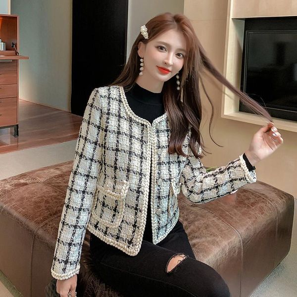 Women's Jackets CBAFU Frayed Tweed Jacket Coat Women Fashion Long Sleeve Ladies Outerwear Casual Casaco Femme Plaid Cashmere N682, Black;brown
Women's Jackets CBAFU Frayed Tweed Jacket Coat Women Fashion Long Sleeve Ladies Outerwear Casual Casaco Femme Plaid Cashmere N682, Black;brown
