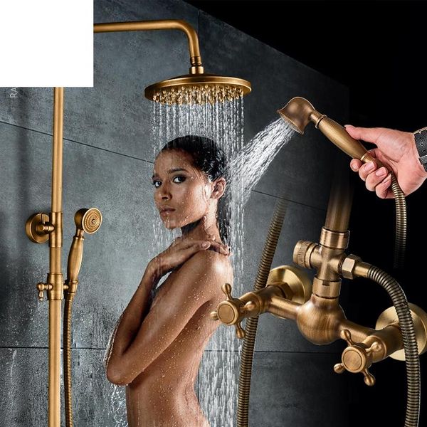 antique brass shower faucets set wall mount kit dual knobs mixer tap handheld spray bathtub bathroom sets
antique brass shower faucets set wall mount kit dual knobs mixer tap handheld spray bathtub bathroom sets