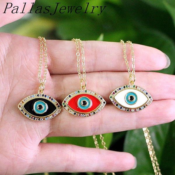 pendant necklaces 10pcs fashion enamel eye golden jewelry cubic zirconia charm turkey lucky for women, Silver
pendant necklaces 10pcs fashion enamel eye golden jewelry cubic zirconia charm turkey lucky for women, Silver