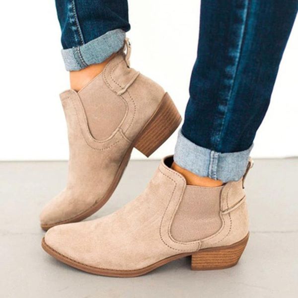 boots vintage suede ankle for women nice autumn winter fashion square heel slip-on booties round toe shoes botas mujer, Black
boots vintage suede ankle for women nice autumn winter fashion square heel slip-on booties round toe shoes botas mujer, Black