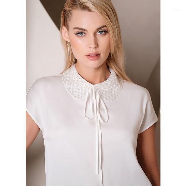 women's blouses & shirts shirt for women feminine blouse loose baby collar 2021 summer fashion short sleeve korean version chiffon b183, White
women's blouses & shirts shirt for women feminine blouse loose baby collar 2021 summer fashion short sleeve korean version chiffon b183, White