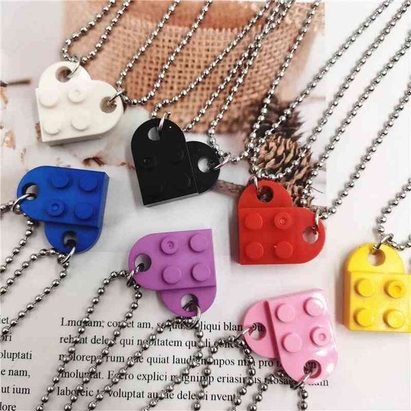pieces lovely love 2 heart brick hanger for couples friendship women lego elements couple valentine's gifts punk chain, Silver
pieces lovely love 2 heart brick hanger for couples friendship women lego elements couple valentine's gifts punk chain, Silver