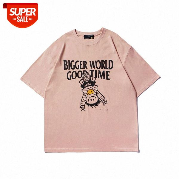 european and american high street hipsters simple round neck t-shirt loose smiley hand-painted illustration printing short-sleeved tee #bq2u, White;black
european and american high street hipsters simple round neck t-shirt loose smiley hand-painted illustration printing short-sleeved tee #bq2u, White;black