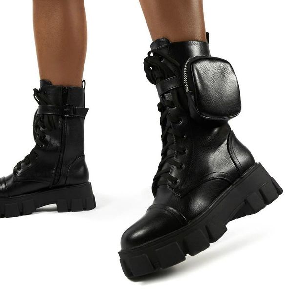 boots 2021 women pocket lace up ladies ankle female buckle strap black chunky pouch woman platform
boots 2021 women pocket lace up ladies ankle female buckle strap black chunky pouch woman platform