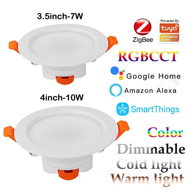 smart home control 4 pcs tuya zigbee 3.0 led bulb downlight compatible alexa google dimmable rgb/cct color changing down light hub needed
smart home control 4 pcs tuya zigbee 3.0 led bulb downlight compatible alexa google dimmable rgb/cct color changing down light hub needed