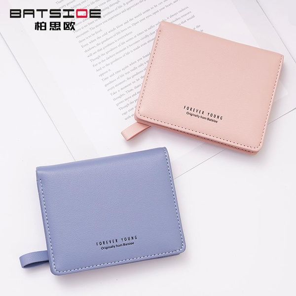 card holder short women's wallet small fresh 2 fold student bag simple multi-card bit buckle zero business wallets, Red;black
card holder short women's wallet small fresh 2 fold student bag simple multi-card bit buckle zero business wallets, Red;black