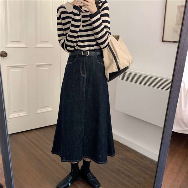 party dresses denim women chic washable high waist loose a-line spring medium length slim skirt 0uuh, White;black
party dresses denim women chic washable high waist loose a-line spring medium length slim skirt 0uuh, White;black