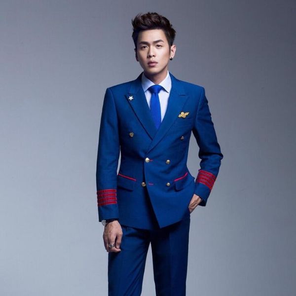 men's suits & blazers blazer men formal dress latest coat pant designs flight military uniform aviation school suit double-breasted, White;black
men's suits & blazers blazer men formal dress latest coat pant designs flight military uniform aviation school suit double-breasted, White;black