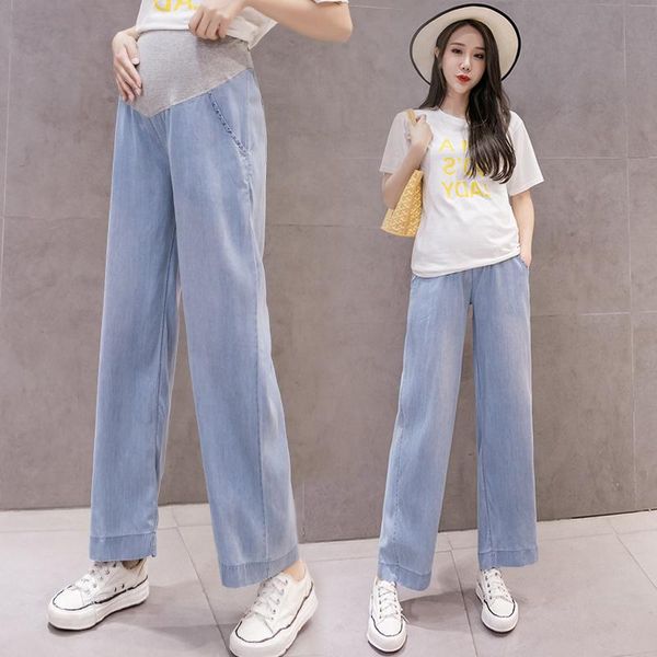 maternity bottoms 2120# pants summer jeans belly support elastic waist wide-leg trousers, White
maternity bottoms 2120# pants summer jeans belly support elastic waist wide-leg trousers, White