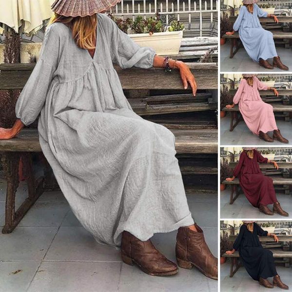 casual dresses dresses vintage solid maxi dress women's spring sundress puff sleeve cotton vestidos female v neck robe plus siz 2rxm, Black;gray
casual dresses dresses vintage solid maxi dress women's spring sundress puff sleeve cotton vestidos female v neck robe plus siz 2rxm, Black;gray