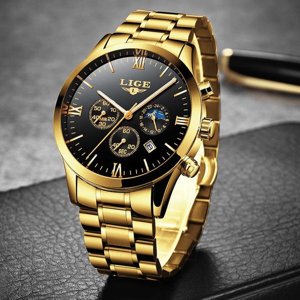 wristwatches lige mens watches brand quartz movement luxury business gold watch military sport waterproof wrist relogio masculino, Slivery;brown
wristwatches lige mens watches brand quartz movement luxury business gold watch military sport waterproof wrist relogio masculino, Slivery;brown