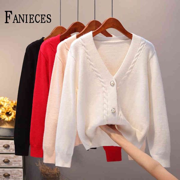 cardigan jacket women's knitting autumn v-neck single-breasted wild loose short basic slim long-sleeved sweater coat 210520, White
cardigan jacket women's knitting autumn v-neck single-breasted wild loose short basic slim long-sleeved sweater coat 210520, White
