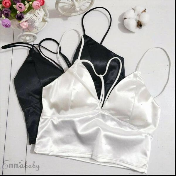 2 tank colors womens black white satin cami women bralette bustier bra vest v neck ladies backless shirts
2 tank colors womens black white satin cami women bralette bustier bra vest v neck ladies backless shirts