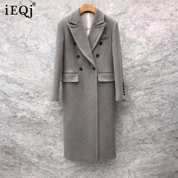 women's wool & blends ieqj 2021 autumn and winter mid-length temperament korean style loose suit collar padded woolen coat women 3f1487, Black
women's wool & blends ieqj 2021 autumn and winter mid-length temperament korean style loose suit collar padded woolen coat women 3f1487, Black