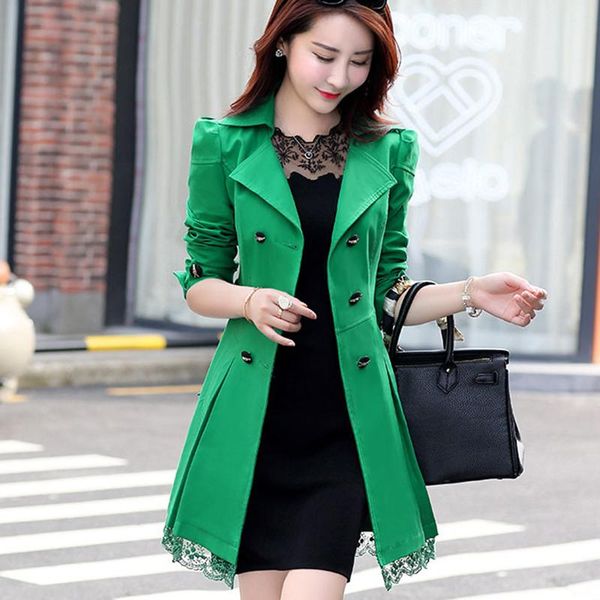 women's trench coats 2021 spring and autumn windbreaker large size temperament elegant slim lace bow waist qq325, Tan;black
women's trench coats 2021 spring and autumn windbreaker large size temperament elegant slim lace bow waist qq325, Tan;black