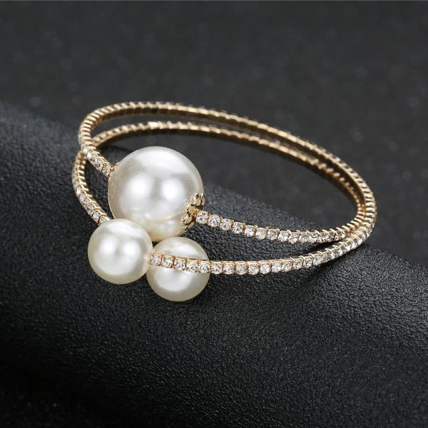 bangle ly multi-row rhinestone pearl bracelet with adjustable design durable long lasting comfortable to wear gift for women, Black
bangle ly multi-row rhinestone pearl bracelet with adjustable design durable long lasting comfortable to wear gift for women, Black