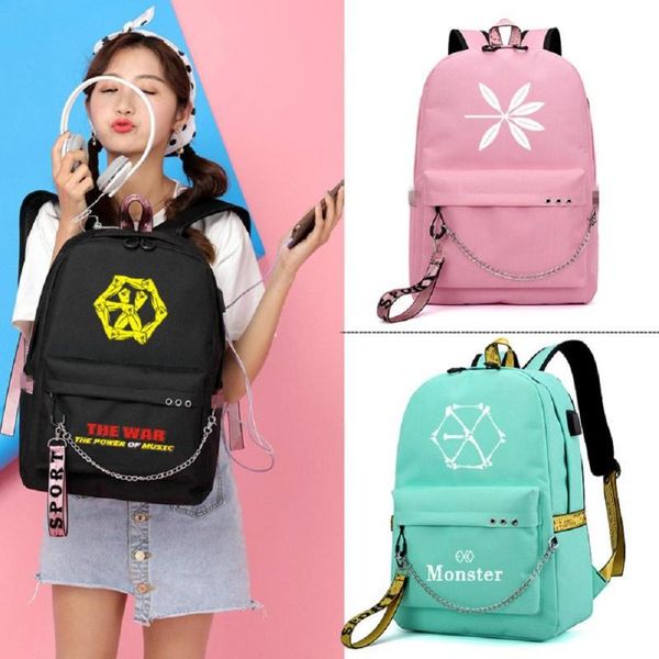 backpack mainlead kpop exo lucky one the war canvas school lapwith usb headphone hole
backpack mainlead kpop exo lucky one the war canvas school lapwith usb headphone hole