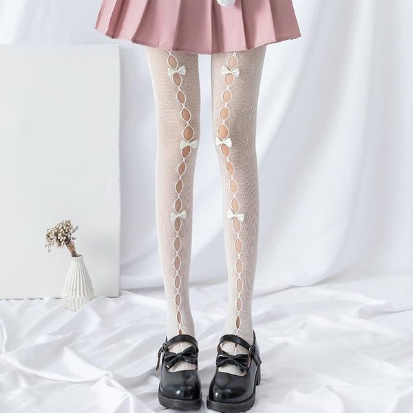 socks & hosiery lolita pantyhose hollowed out bow fishnet grid stockings tights summer ultra-thin ladies women girls nylon elastic skinny, Black;white
socks & hosiery lolita pantyhose hollowed out bow fishnet grid stockings tights summer ultra-thin ladies women girls nylon elastic skinny, Black;white