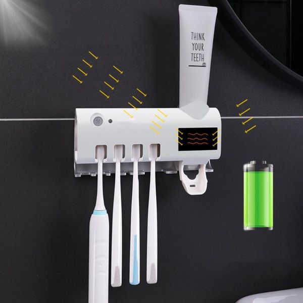toothbrush sanitizing device holder toothpaste dispenser bathroom rack bath accessory set
toothbrush sanitizing device holder toothpaste dispenser bathroom rack bath accessory set
