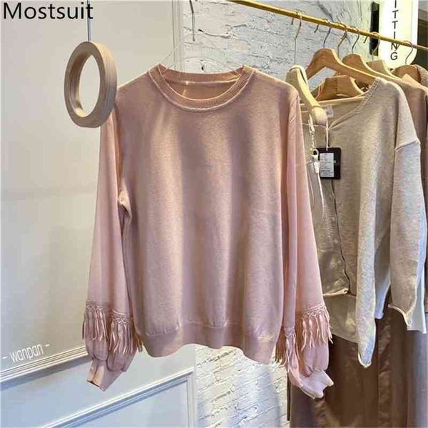 autumn korean knitted chiffon patchwork pullovers sweaters women long sleeve o-neck tassels fashion solid 210513, White;black
autumn korean knitted chiffon patchwork pullovers sweaters women long sleeve o-neck tassels fashion solid 210513, White;black