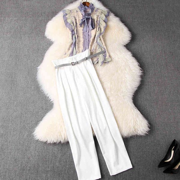 women's two piece pants spring summer sleeveless crew neck ribbon tie bow blouse + belted high waist long 2 s set lm24t10681 p2qy, White
women's two piece pants spring summer sleeveless crew neck ribbon tie bow blouse + belted high waist long 2 s set lm24t10681 p2qy, White